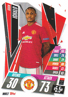 Odion Ighalo Manchester United 2020/21 Topps Match Attax CL #MNU17